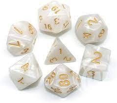 Dice set 7 - White